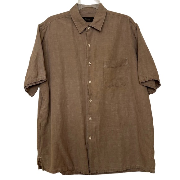 Tasso Elba Men's shirt XL Men's Silk Linen Blend Casual - Picture 2 of 8